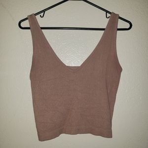 Free People Light Brown Tank Top Size Medium